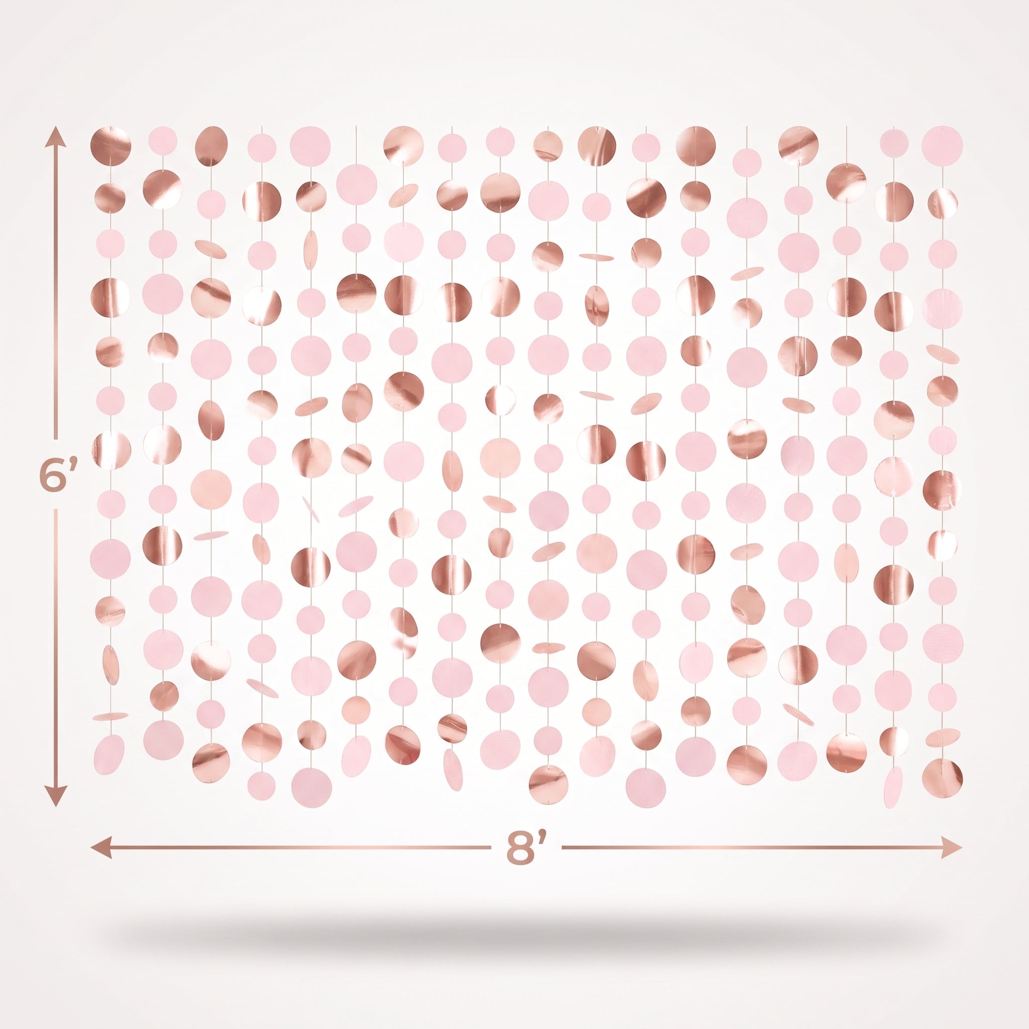 Rose Gold Circle String Backdrop Decoration
