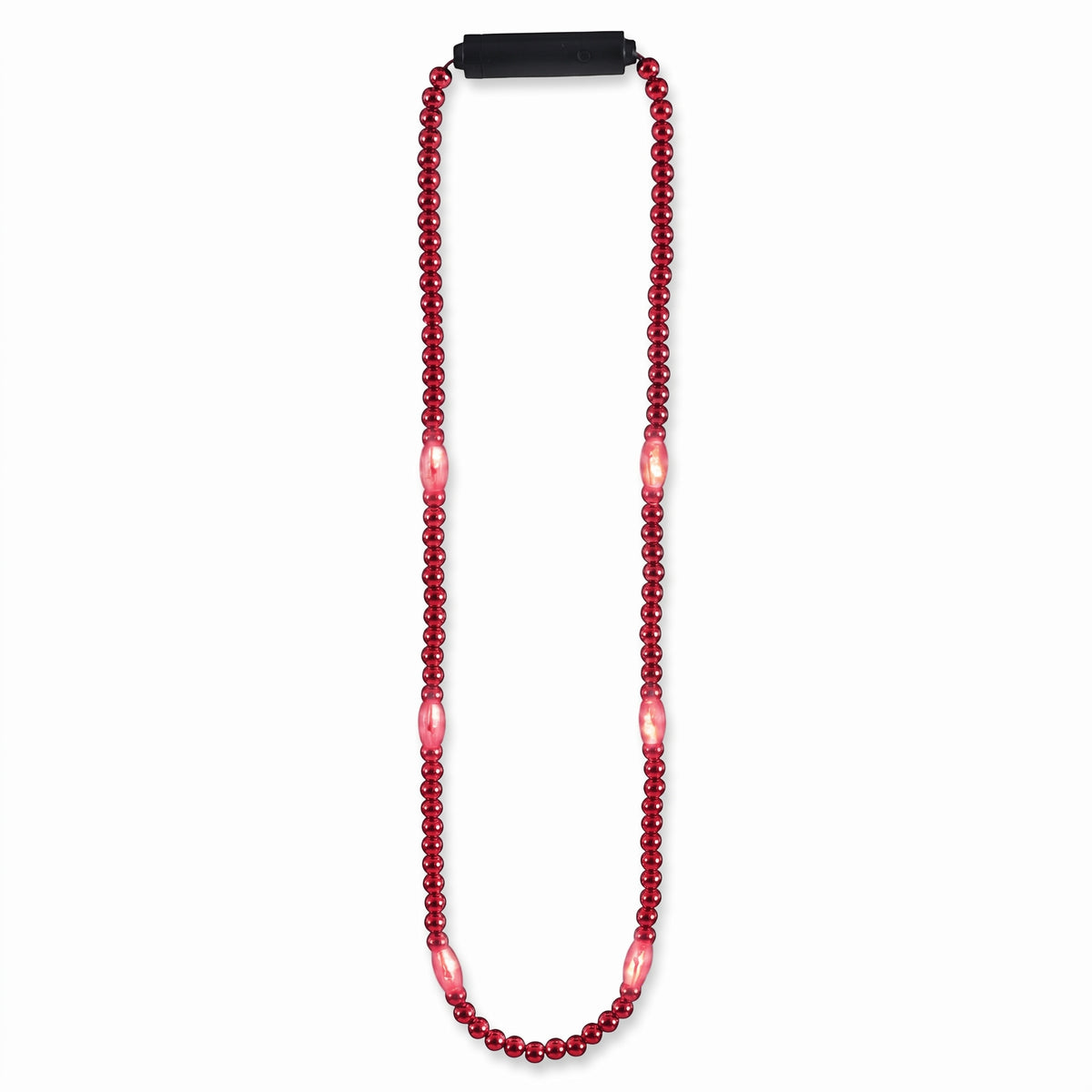 Red Light-Up Bead Necklace - 32.5" Team Spirit Accessory