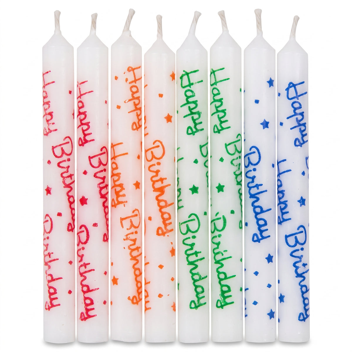 Multicolour "Happy Birthday" Letter Candles - 13 Pack