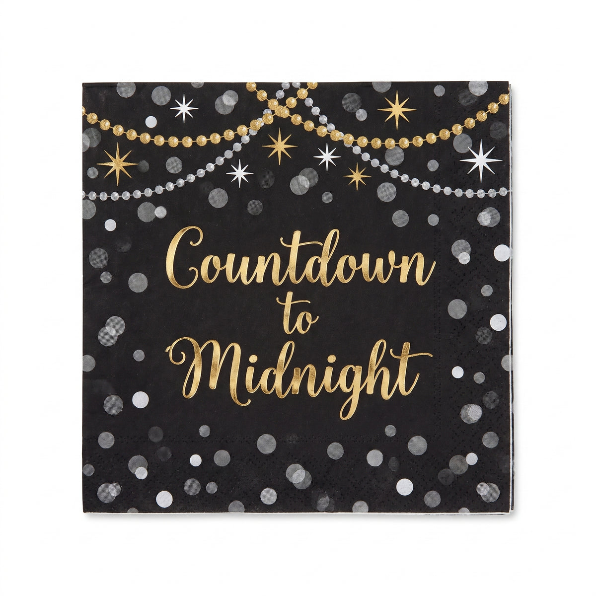 Midnight Hour New Year's Eve Beverage Napkins - 5 In. X 5 In.