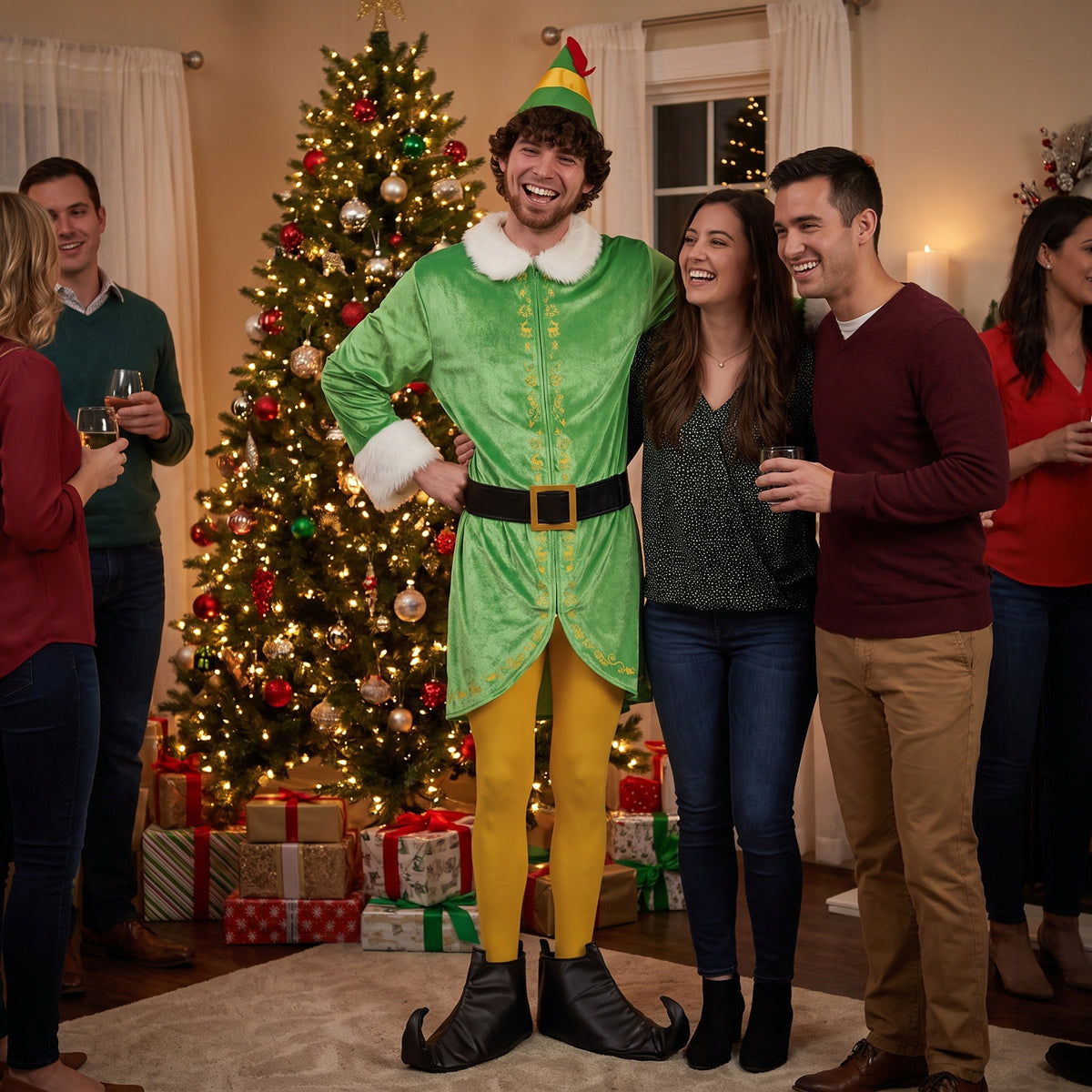 Buddy the Elf Christmas Costume - Adult Unisex