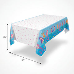 Shimmering Mermaids Plastic Table Cover - 54" x 96"
