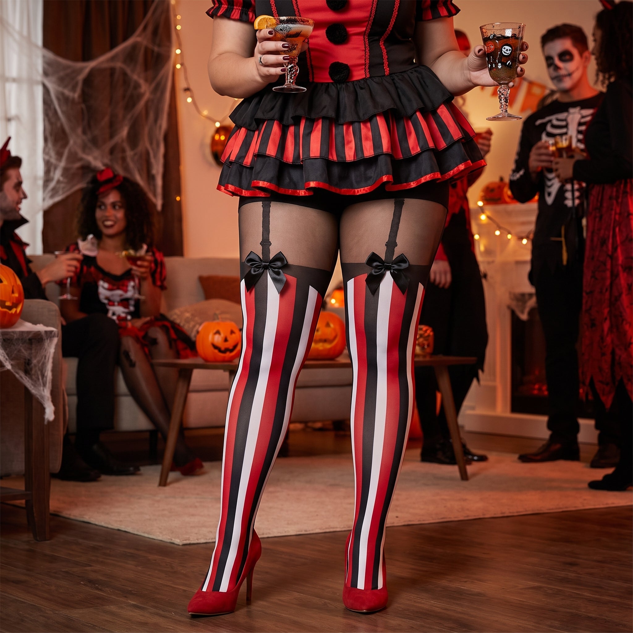Vintage Circus Plus Size Halloween Tights