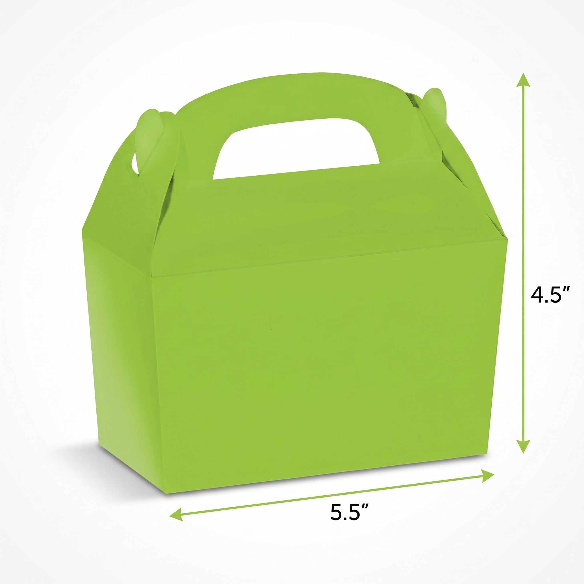 Kiwi Green Gable Party Favor Box