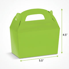 Kiwi Green Gable Party Favor Box