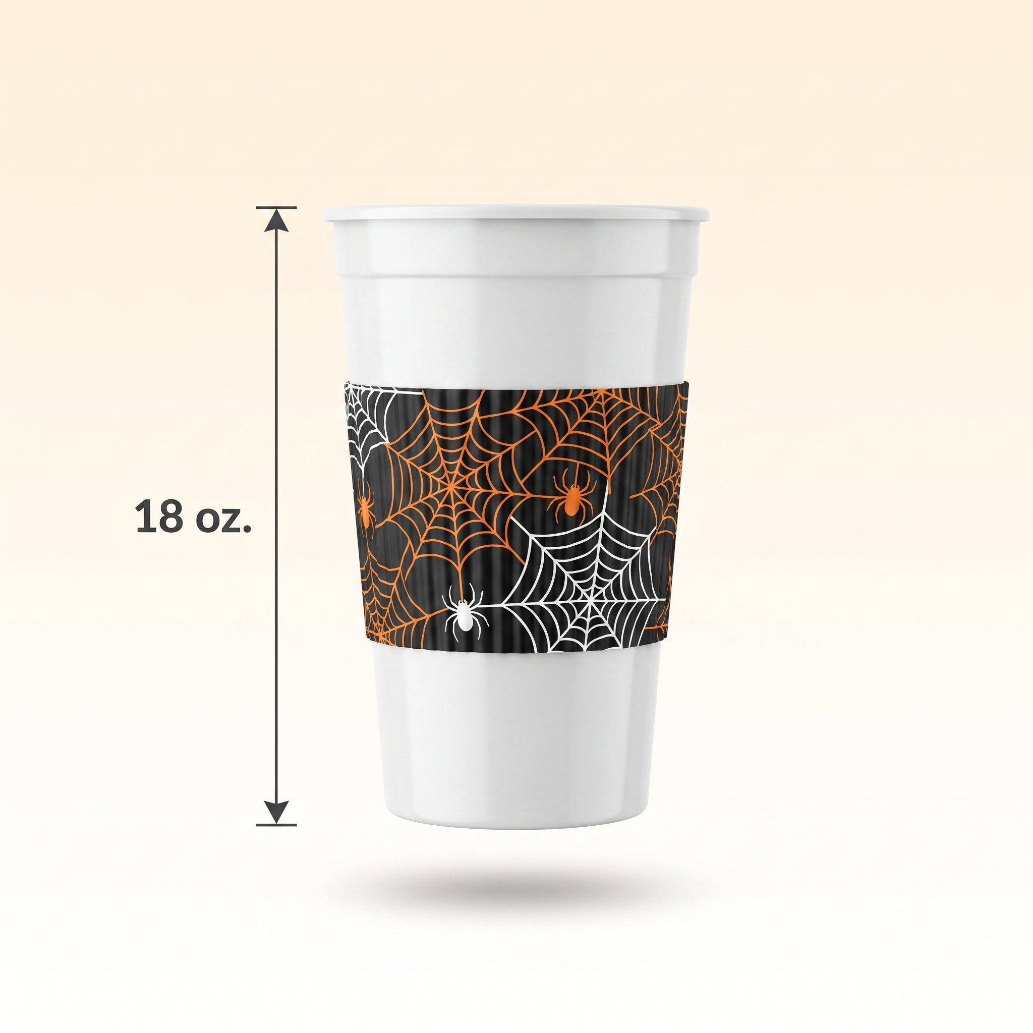 Spooky Spider Halloween Plastic Cups - 18oz, 25ct