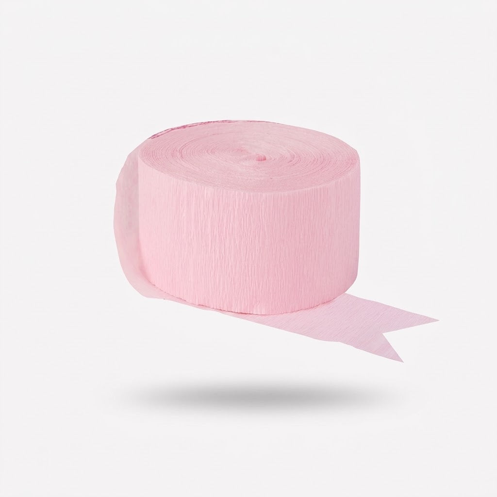 Blush Crepe Streamer - 81 ft.