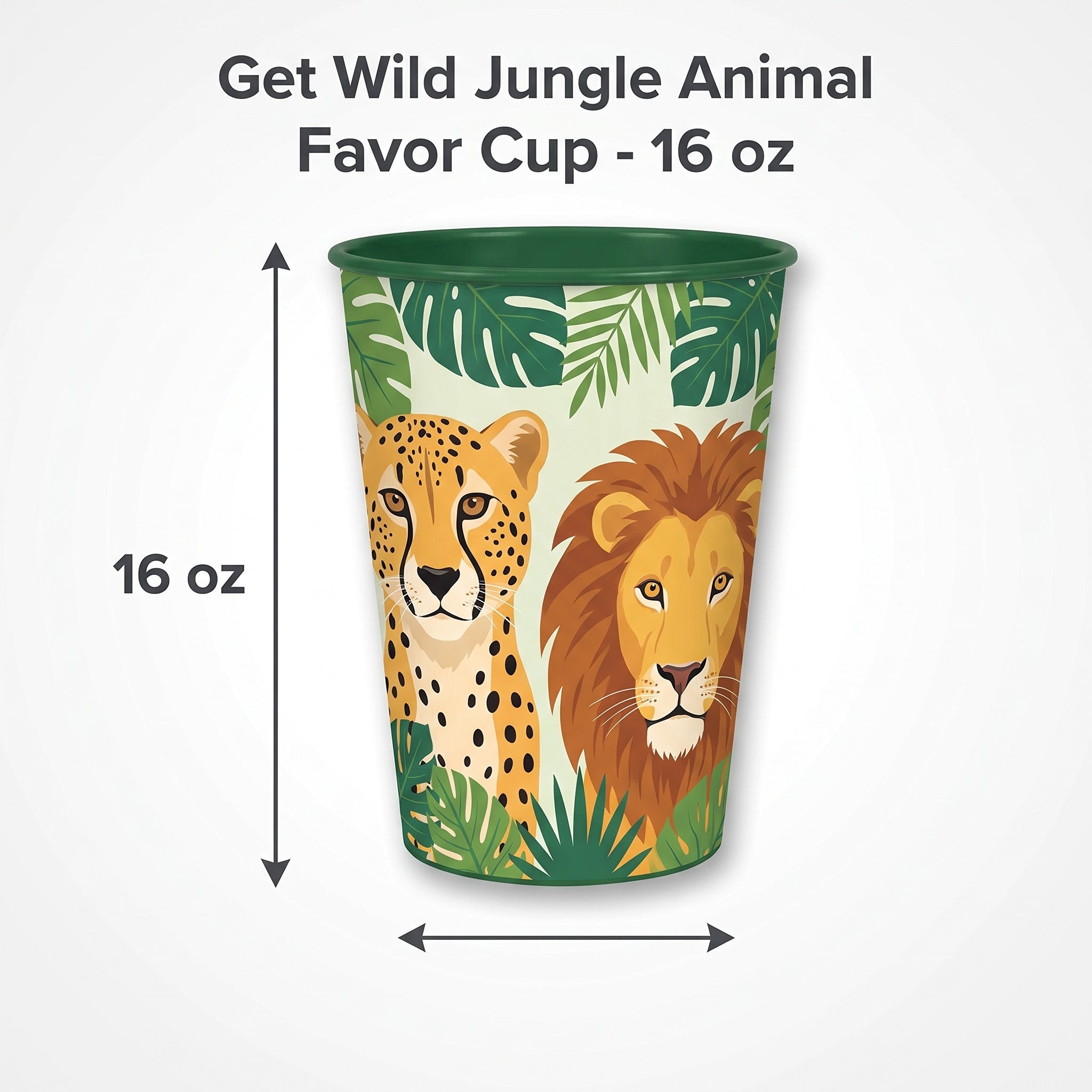 Get Wild Jungle Animal Favor Cup - 16 oz