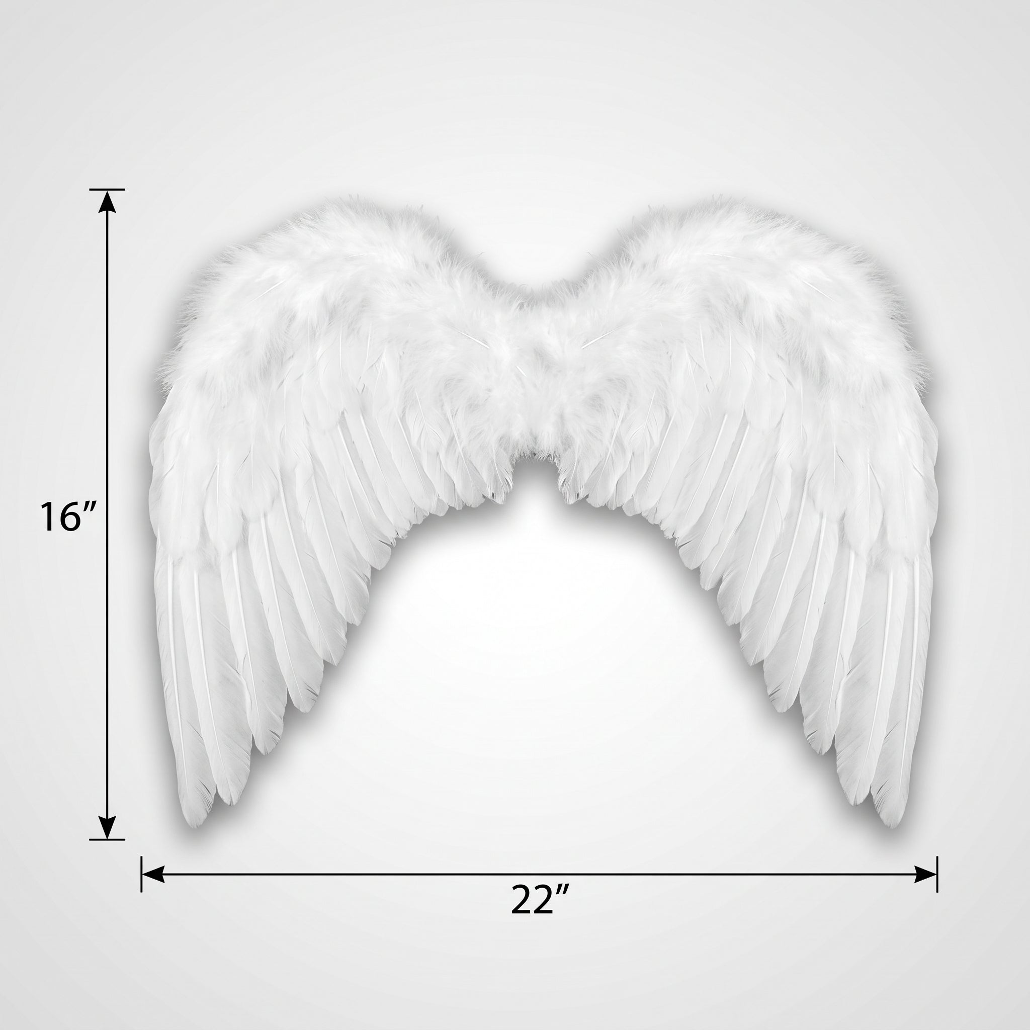 Elegant 22-Inch White Feather Angel Wings Costume Accessory