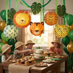 Get Wild Jungle Animal Paper Lanterns - Safari Birthday Decor