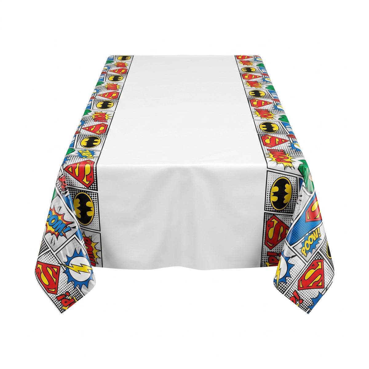 Justice League Heroes Unite Plastic Table Cover, 54x96-Inch