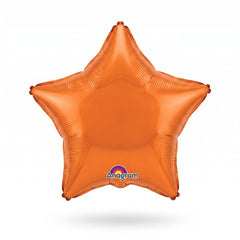 Vibrant Orange Star Foil Balloon - 19 Inches