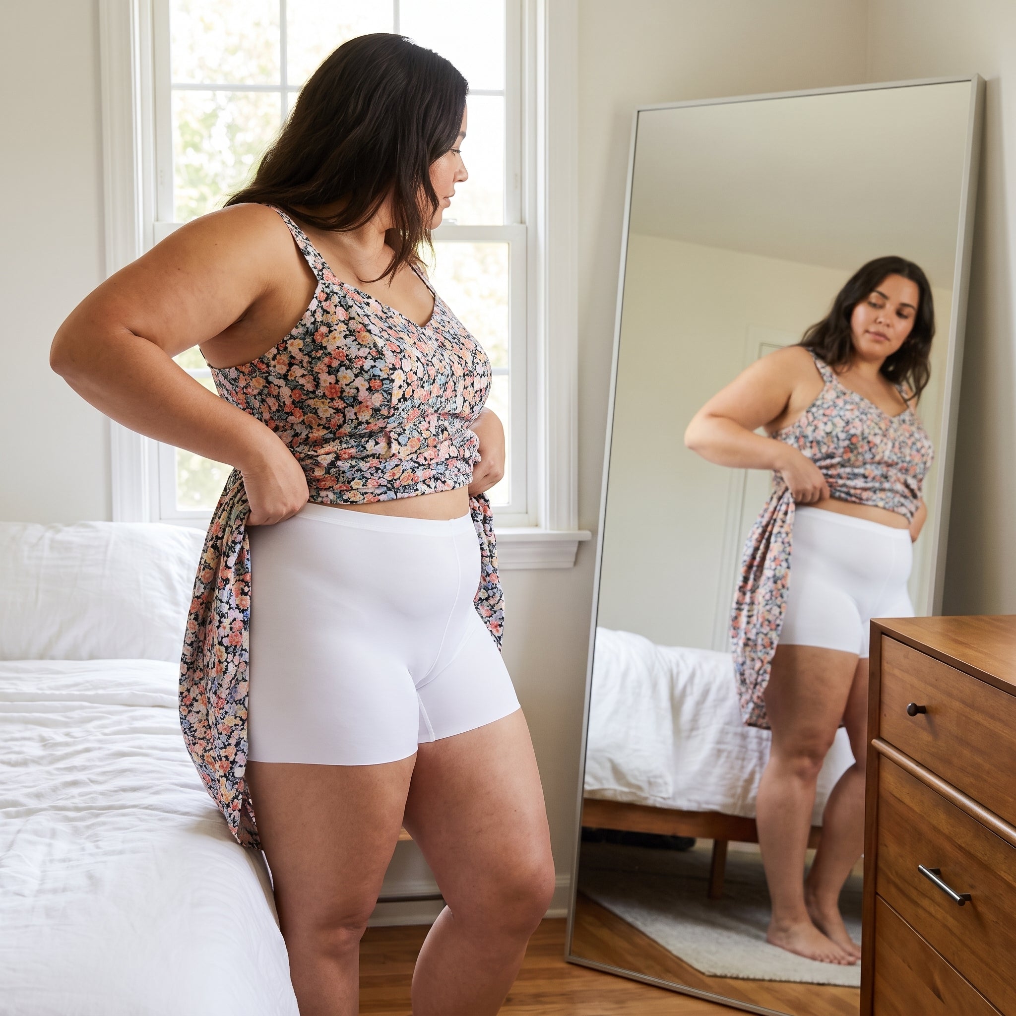 Women's Plus Size White Boyshorts - Halloween Costume Essential