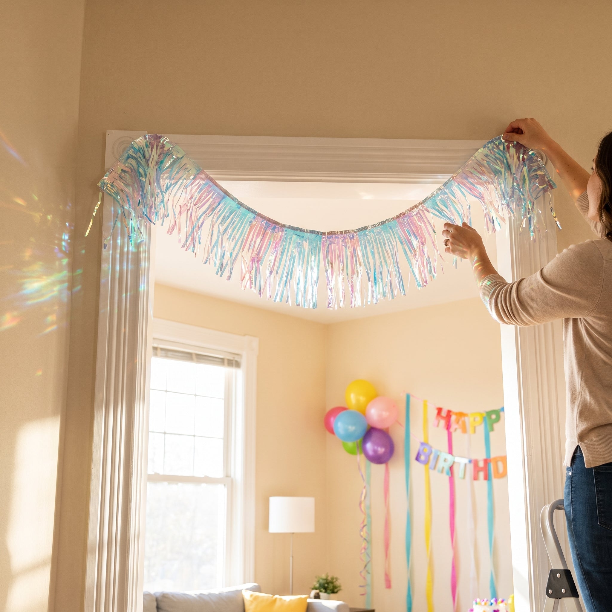 Luminous Tinsel Garland Decoration for Parties, 9 ft