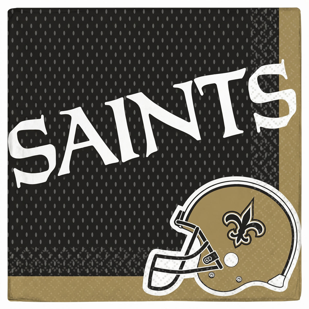 New Orleans Saints Lunch Napkins - NFL Party Supplies with Team Helmet Design, 6.5 In Paper Napkins for Tailgates, Game Day, Birthdays