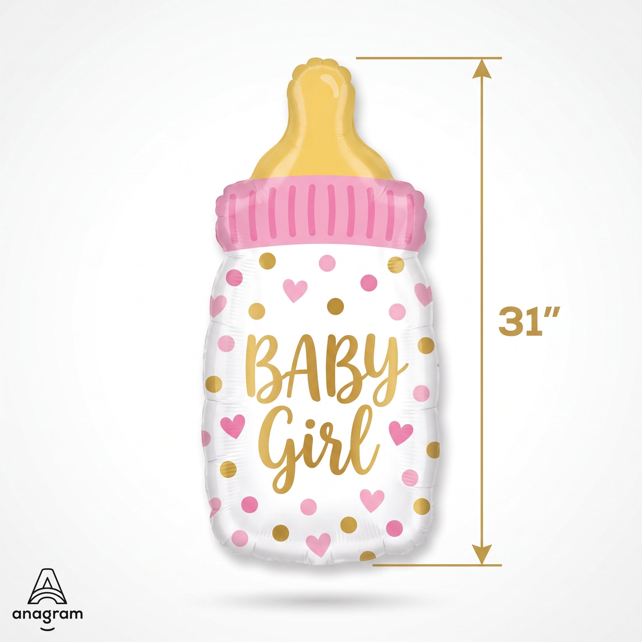 Baby Girl Bottle Foil Super Shape Balloon