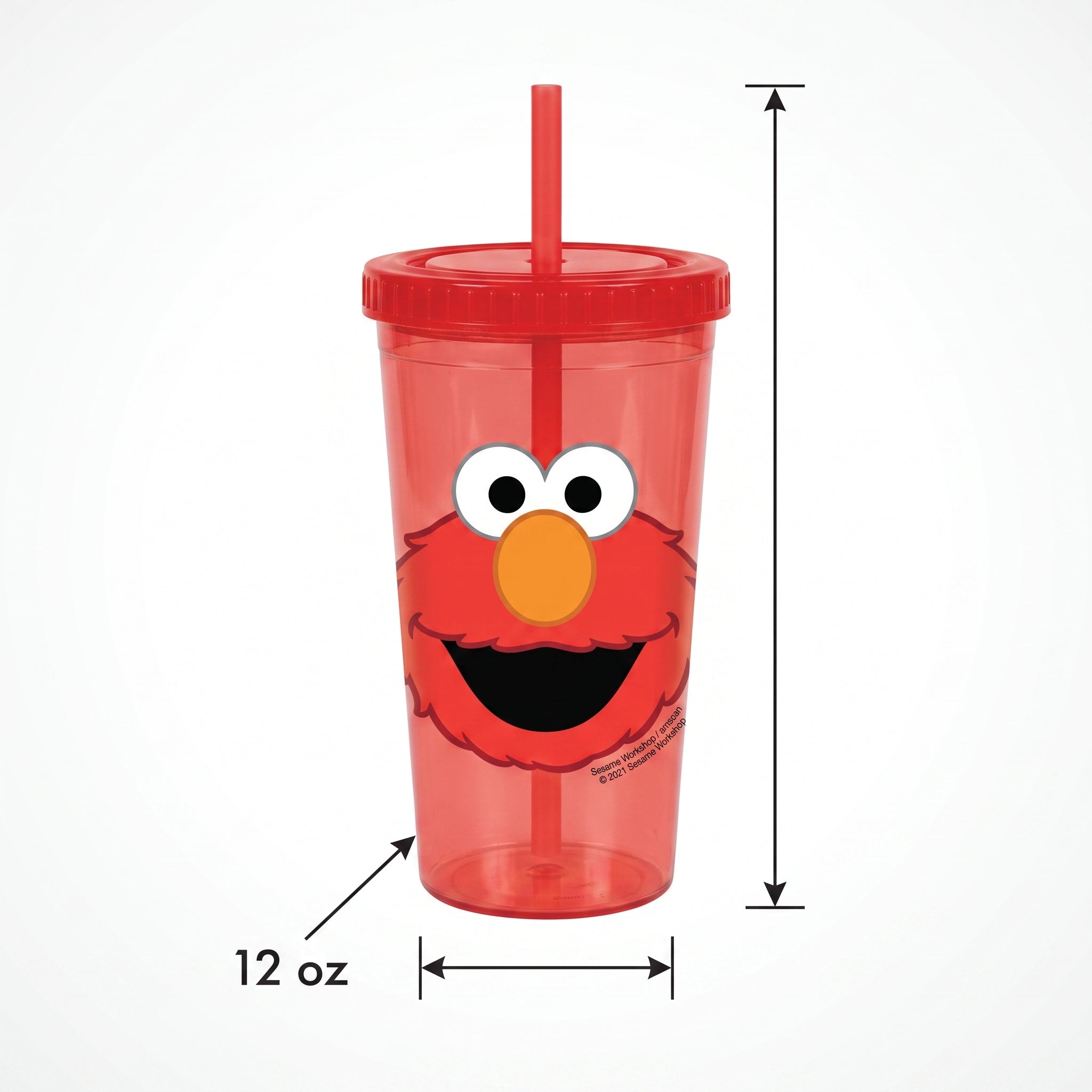 Sesame Street Elmo Sippy Cup with Straw - 9 oz, Red