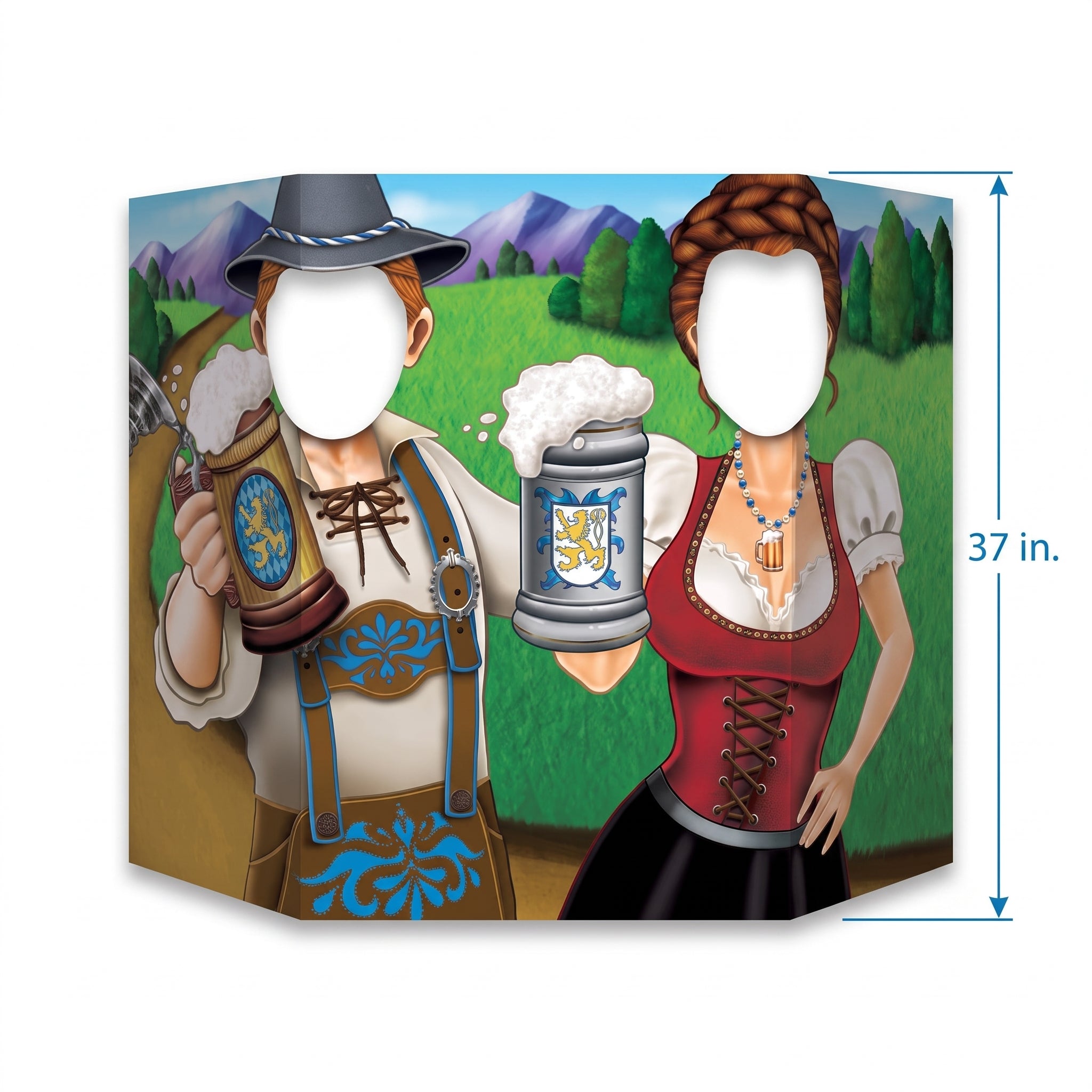 Oktoberfest Couple Photo Prop - 3.1 FT