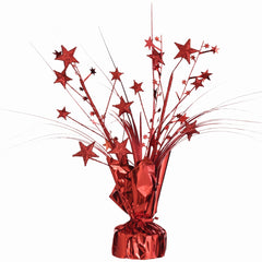 Stunning Red Metallic Foil Spray Centerpiece - 12-Inch