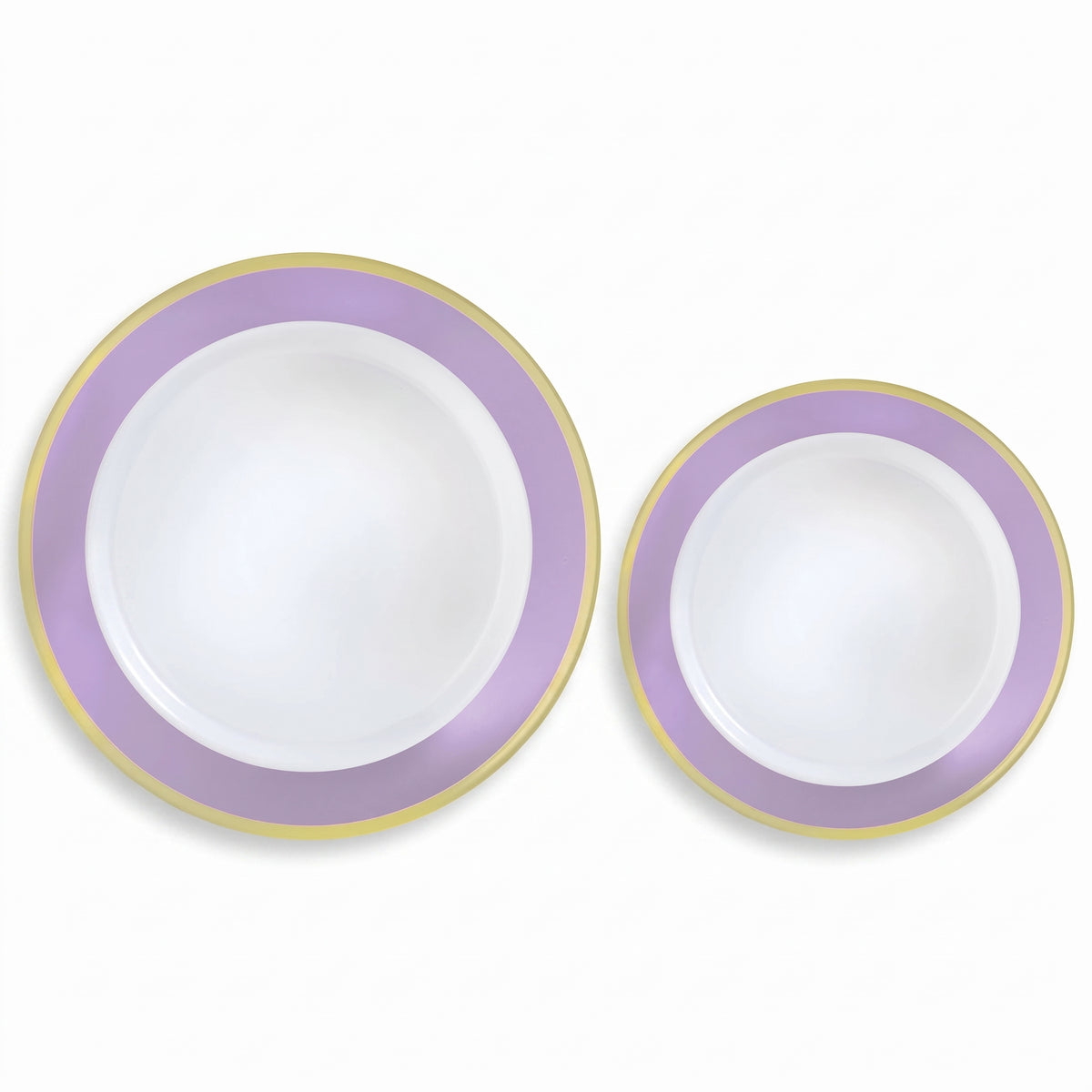 Lavender Border Premium Plastic Plates