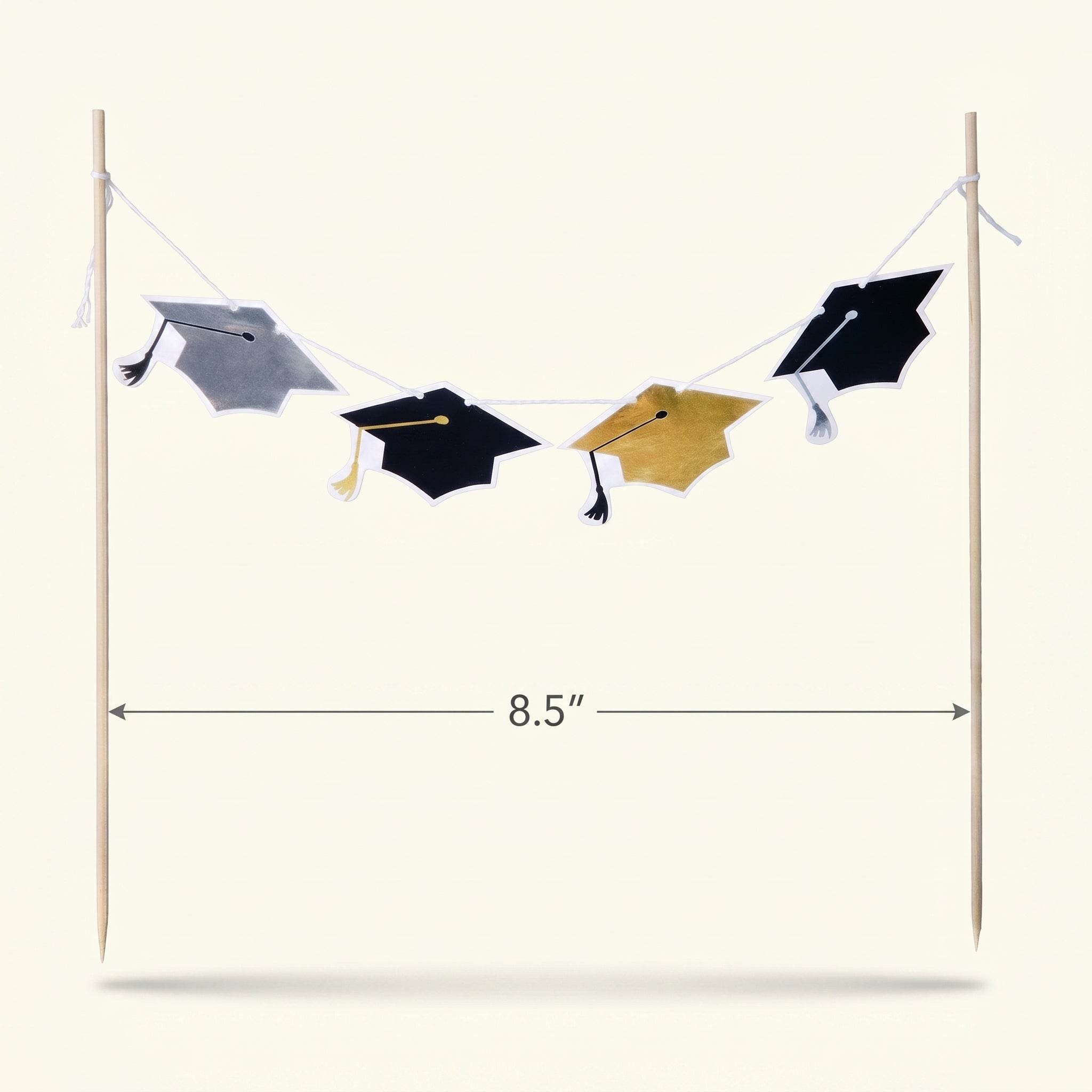 Graduation Cap Garland Cake Topper