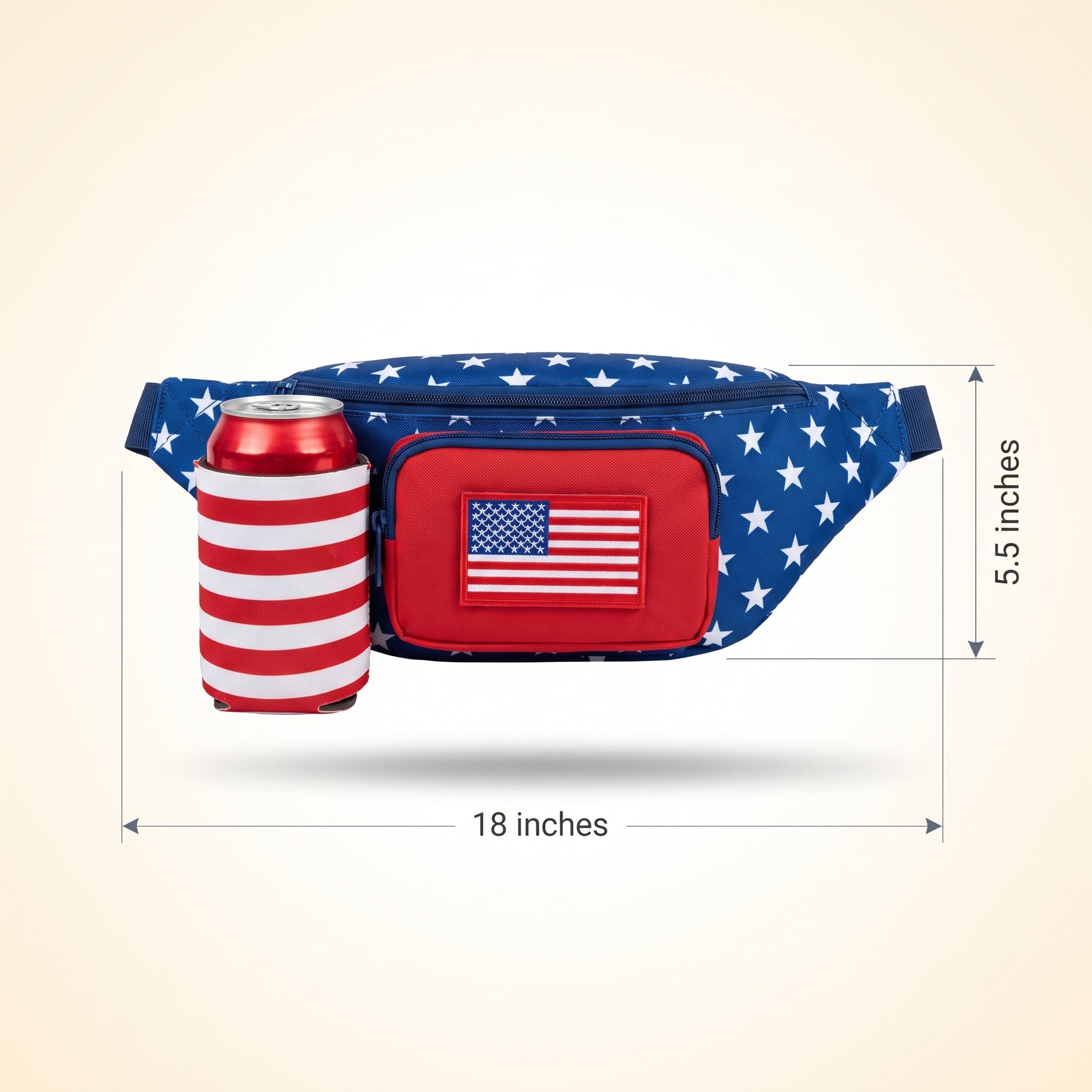 Patriotic Drink Holder Fanny Pack