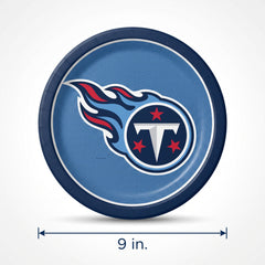 Tennessee Titans 9" Round Paper Plates - Set of 10