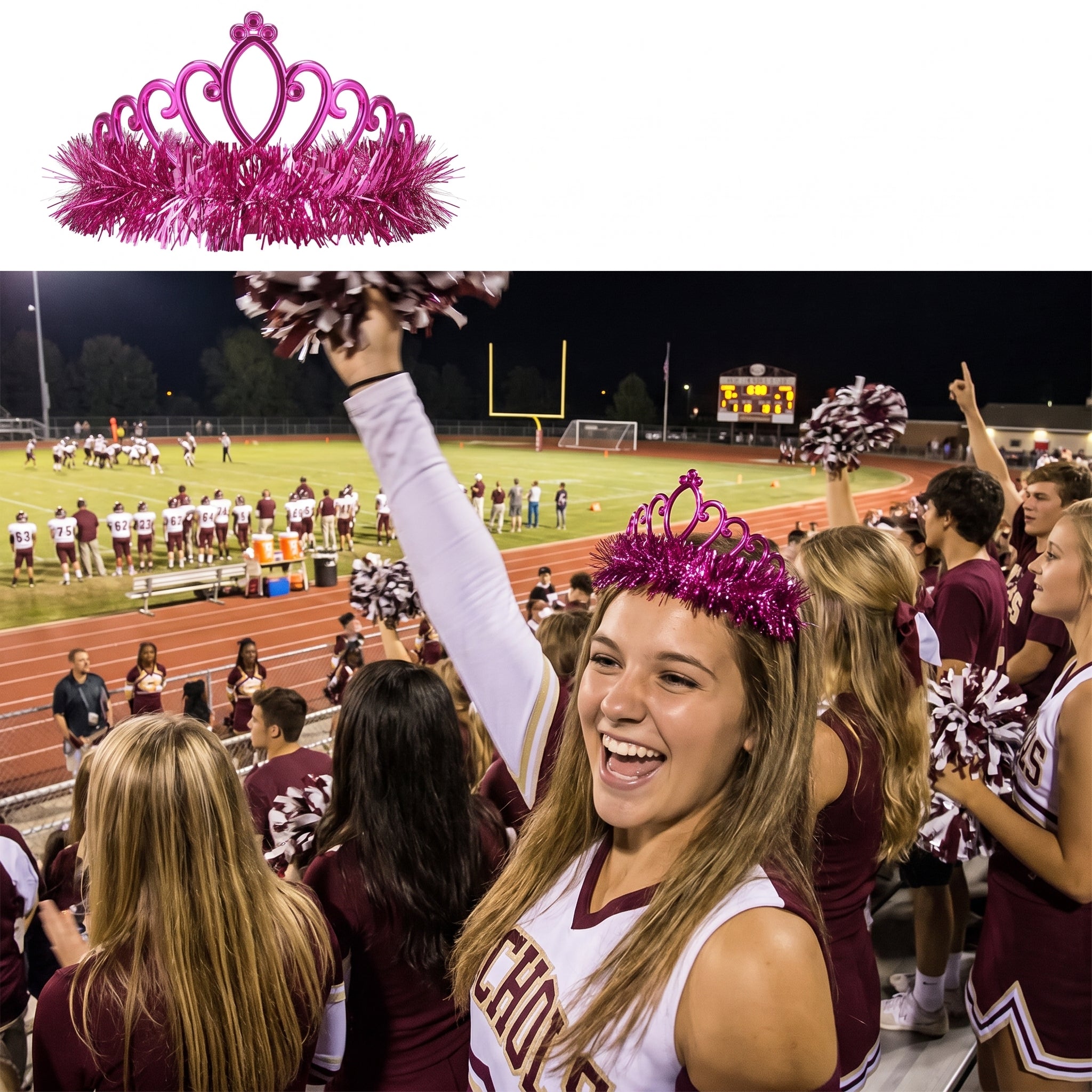 Sparkling Pink Tiara for Team Spirit