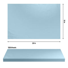 Light Blue Tissue Paper 15 In. x 20 In. | 120 Sheets