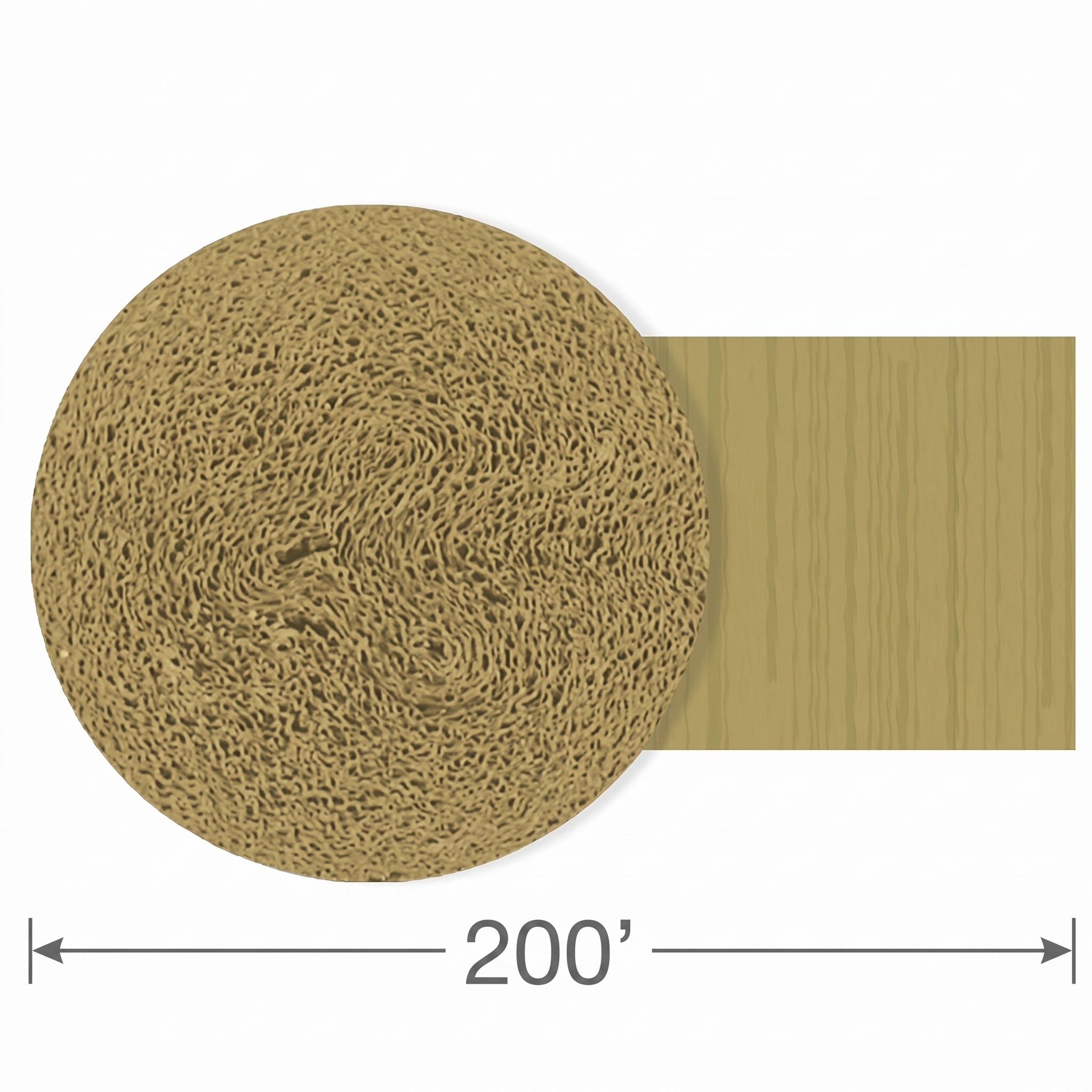 Gold Crepe Paper Streamer, 200-ft Roll