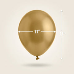 Satin Luxe Gold Latex Balloons, 11-Inch, 6-Pack