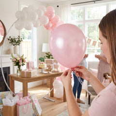 Elegant Pearl Pink Latex Balloons - 12" (15-Pack)