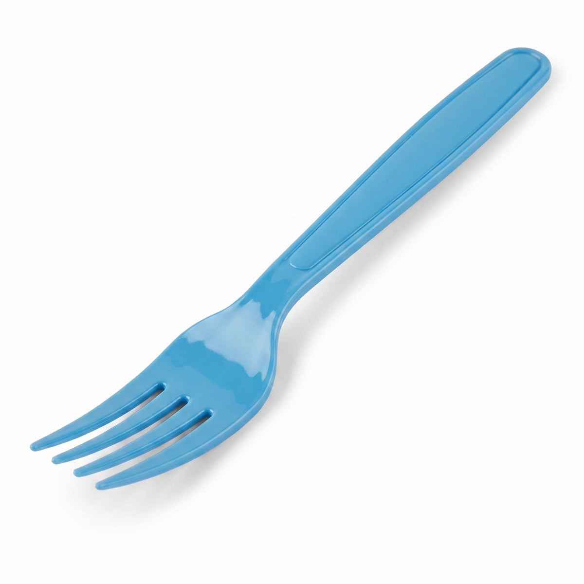 Caribbean Blue Heavy-Duty Plastic Reusable Forks, 50-Pack - 7.5 in.