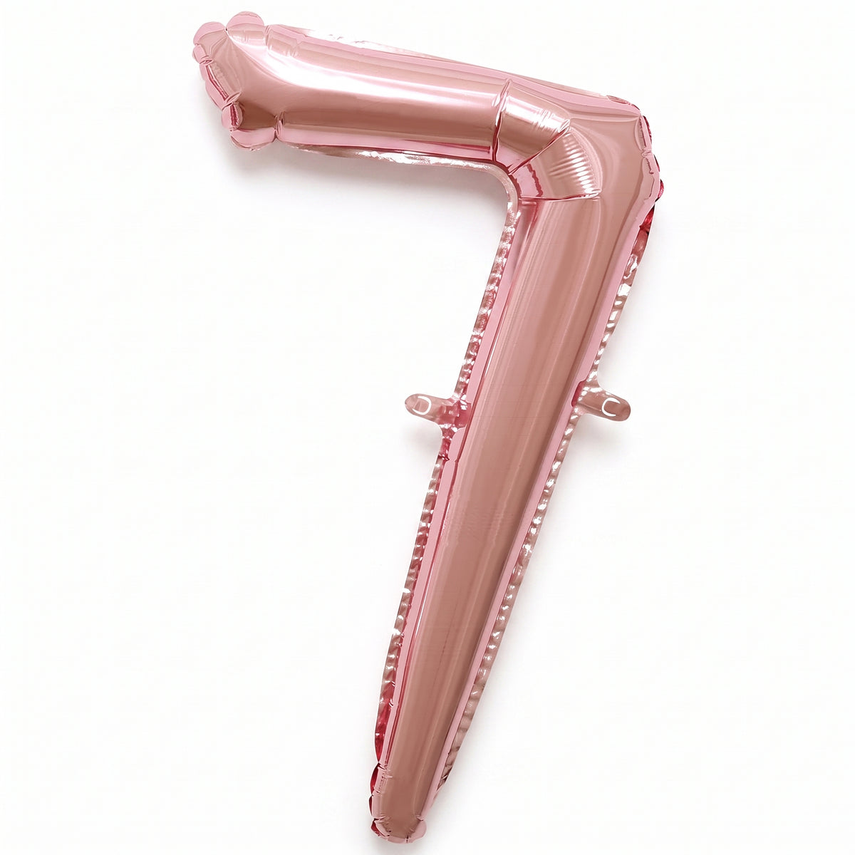 Rose Gold Script Number 7 Foil Balloon - 8-Inch, Air-Filled