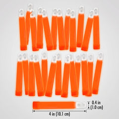 Orange Glow Stick Necklaces - 25 Pack, 4-inch