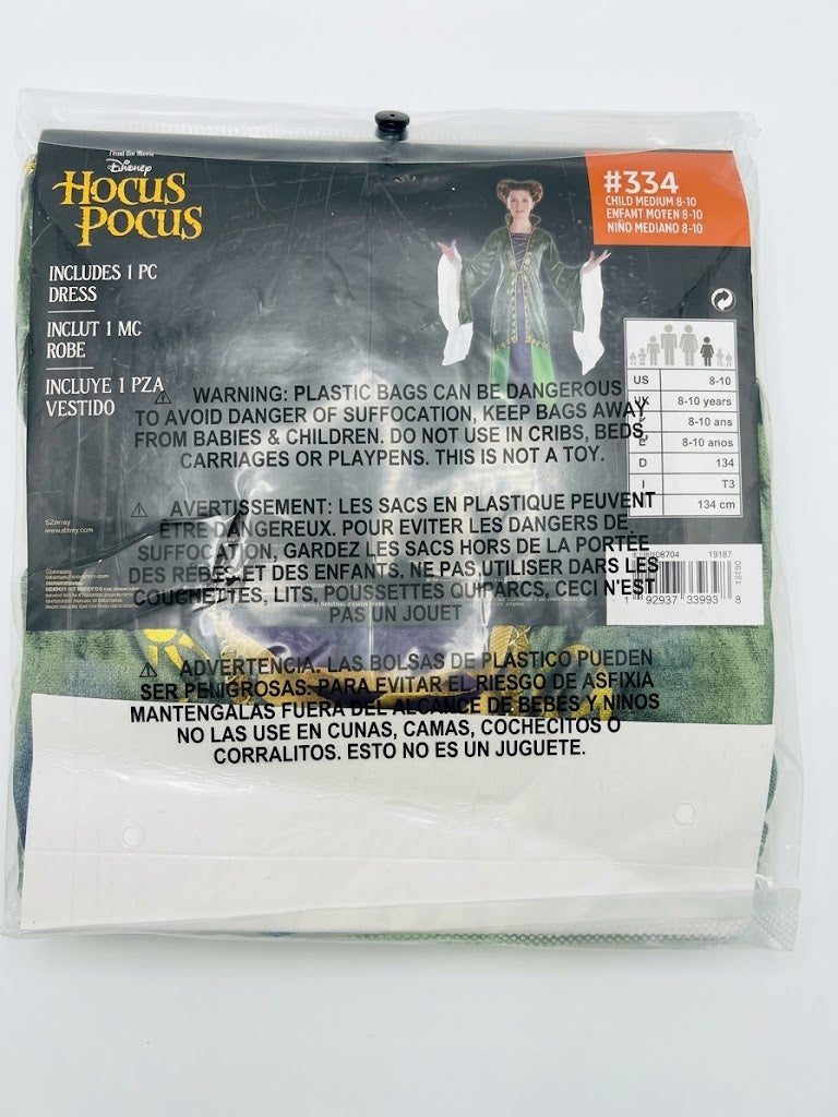 Disney Hocus Pocus Witch Costume for Girls - Child M (8-10)