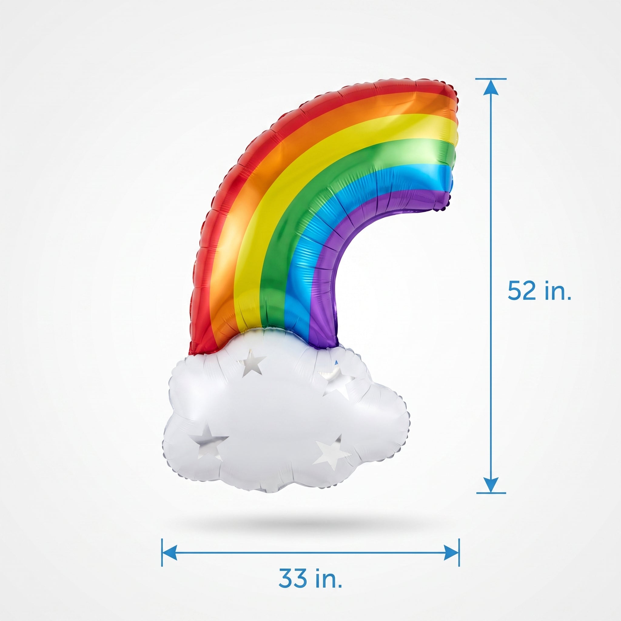 AirLoonz Rainbow Foil Balloon with Stars