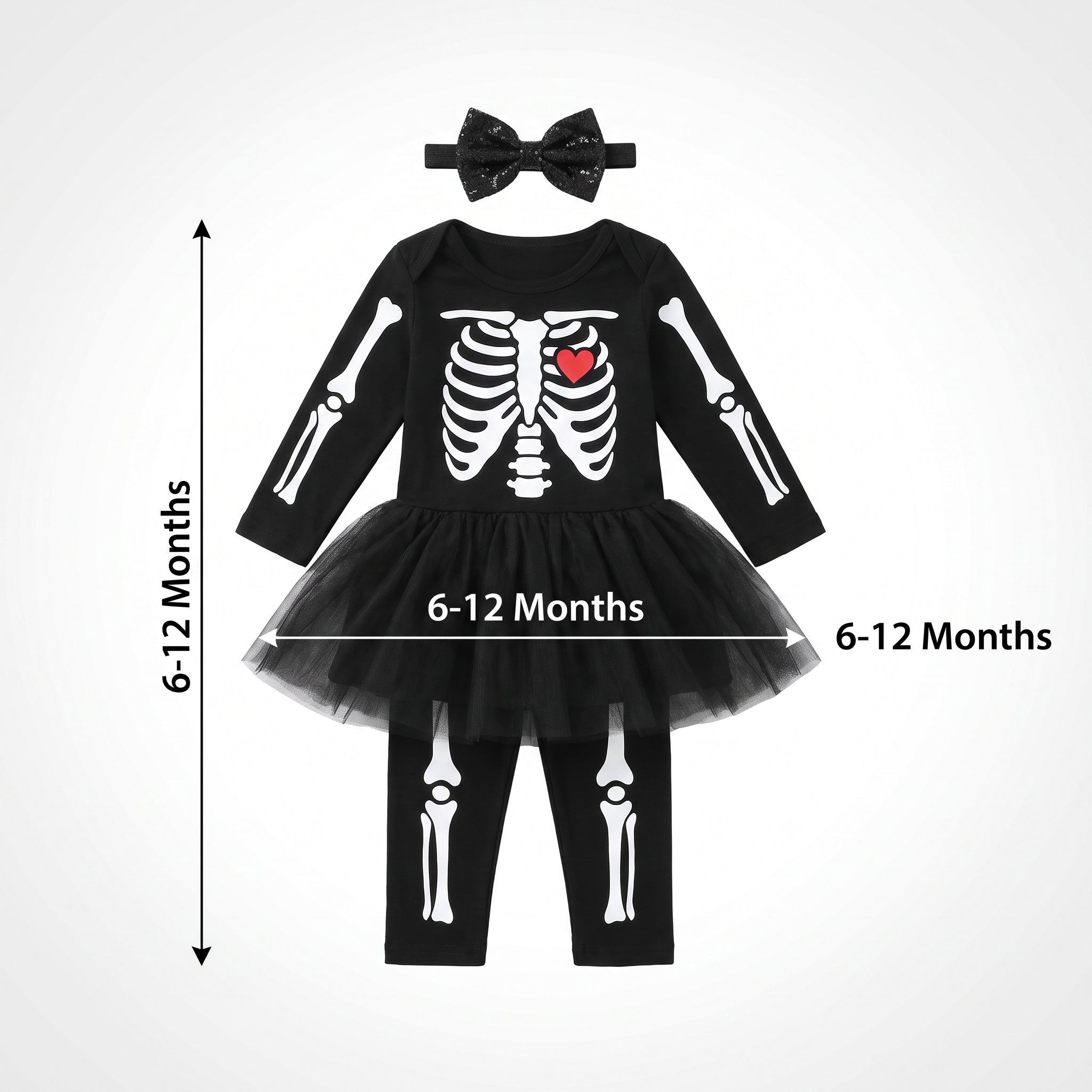 Infant Skeleton Tutu Halloween Costume