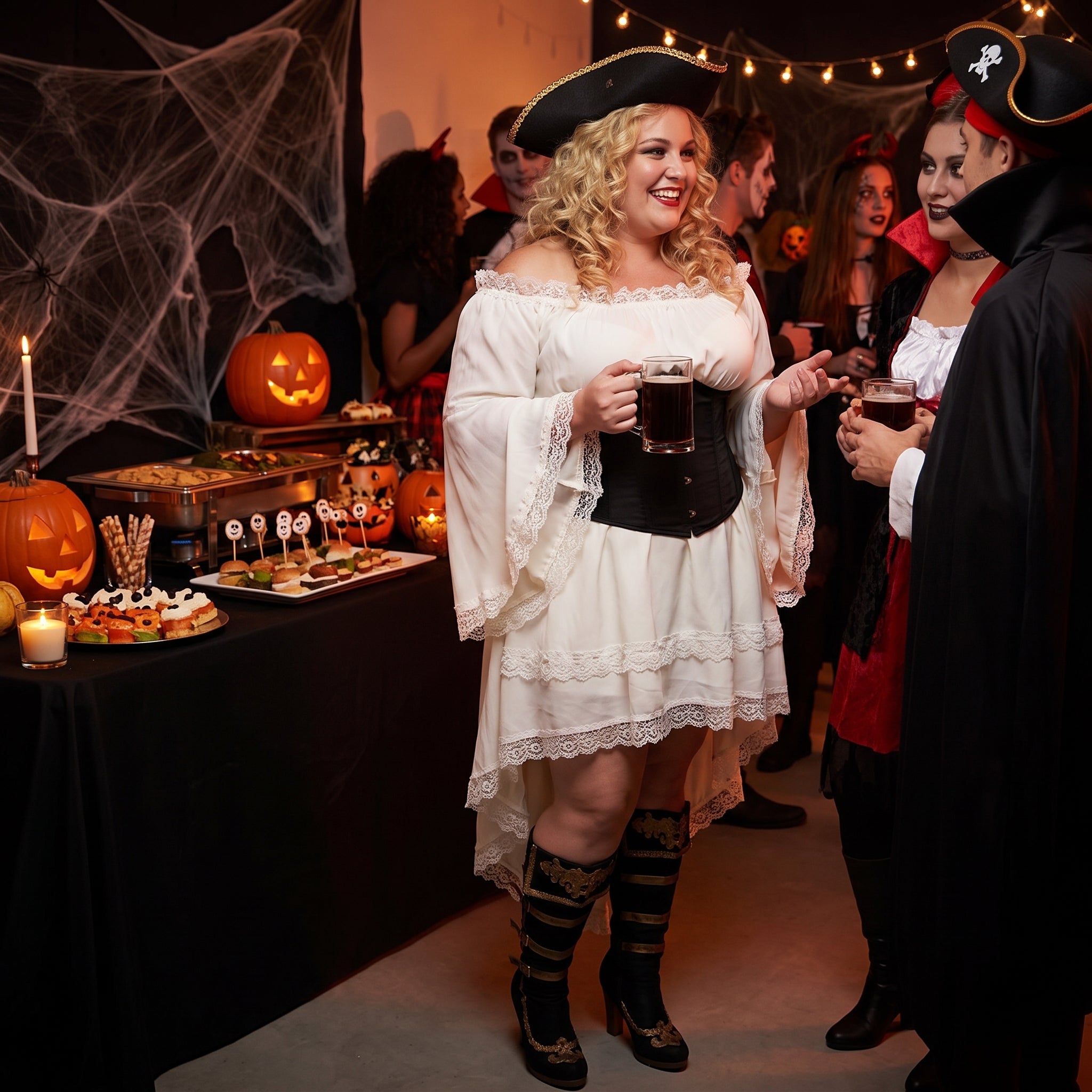 Women's Elegant Pirate Costume Dress - Plus Size