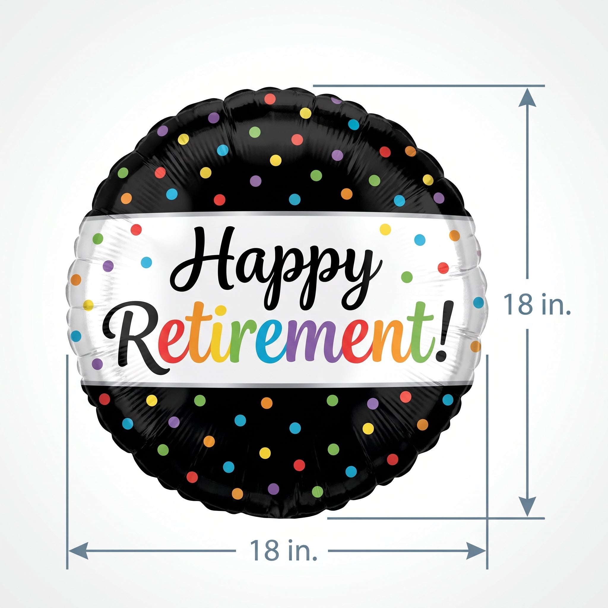 Vibrant "Happy Retirement" Foil Balloon - 18 Inches