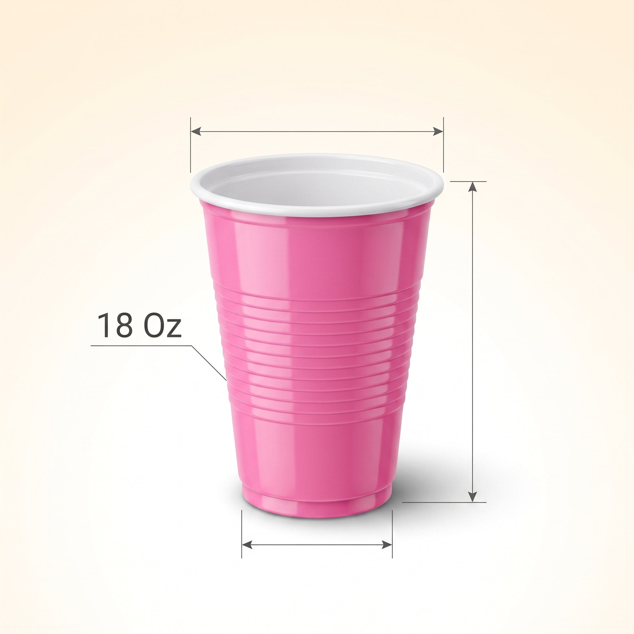 TUMBLER 18OZ PL - HI CT NW PK