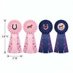Saddle Up Award Ribbons - Pink & Blue 4-Pack