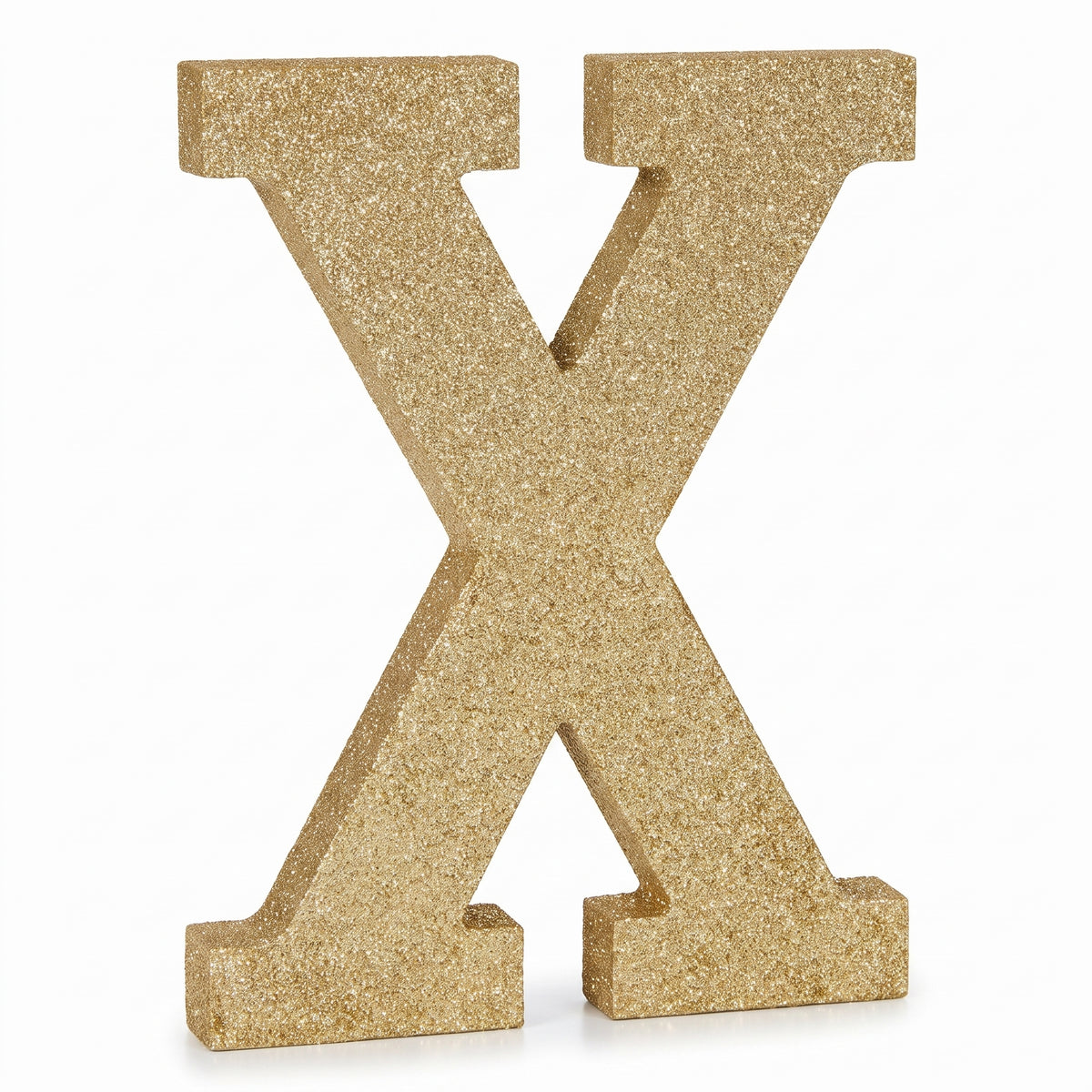 Gold Glitter Letter X Standing Sign Decoration