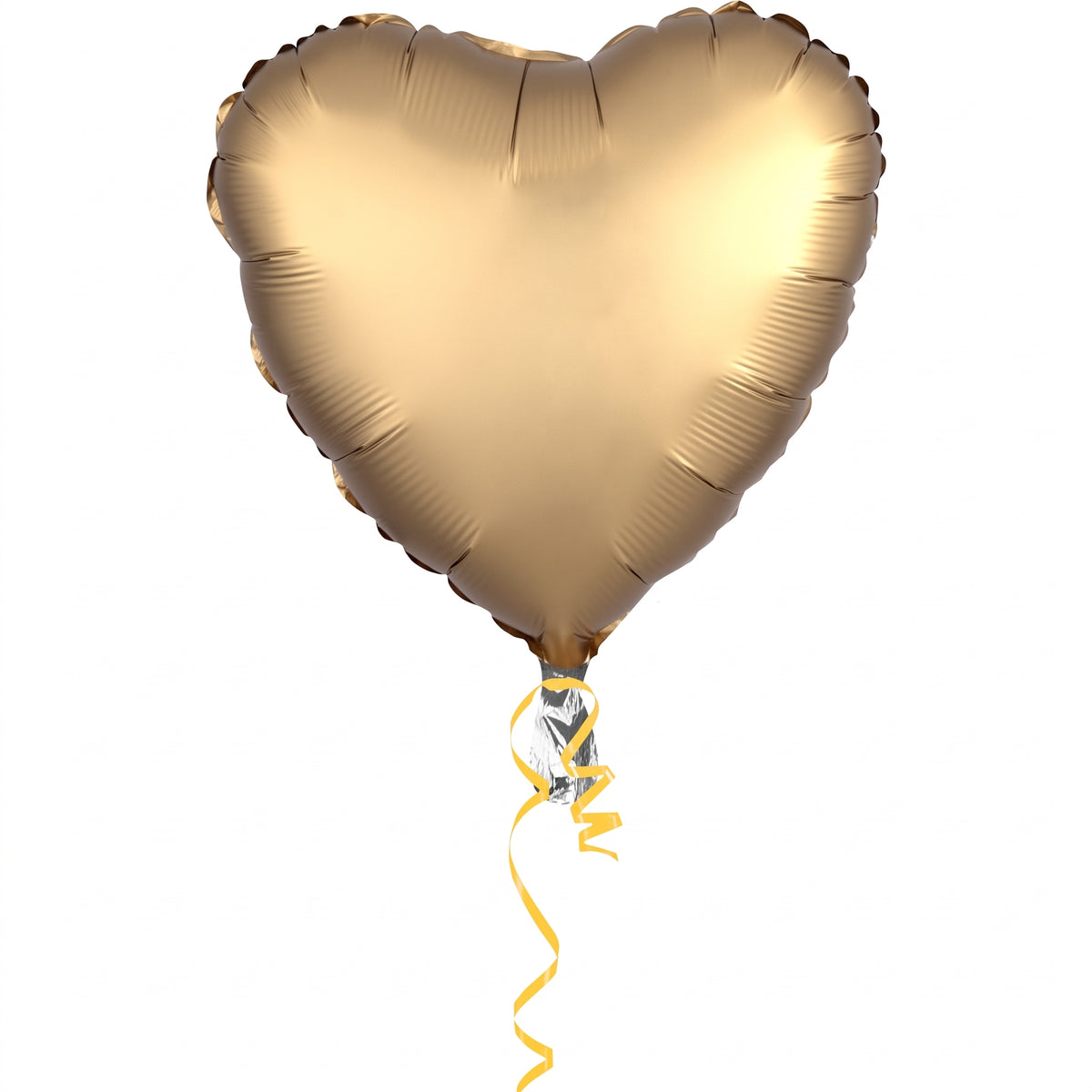 Gold Satin Heart Foil Balloon - 18 Inch