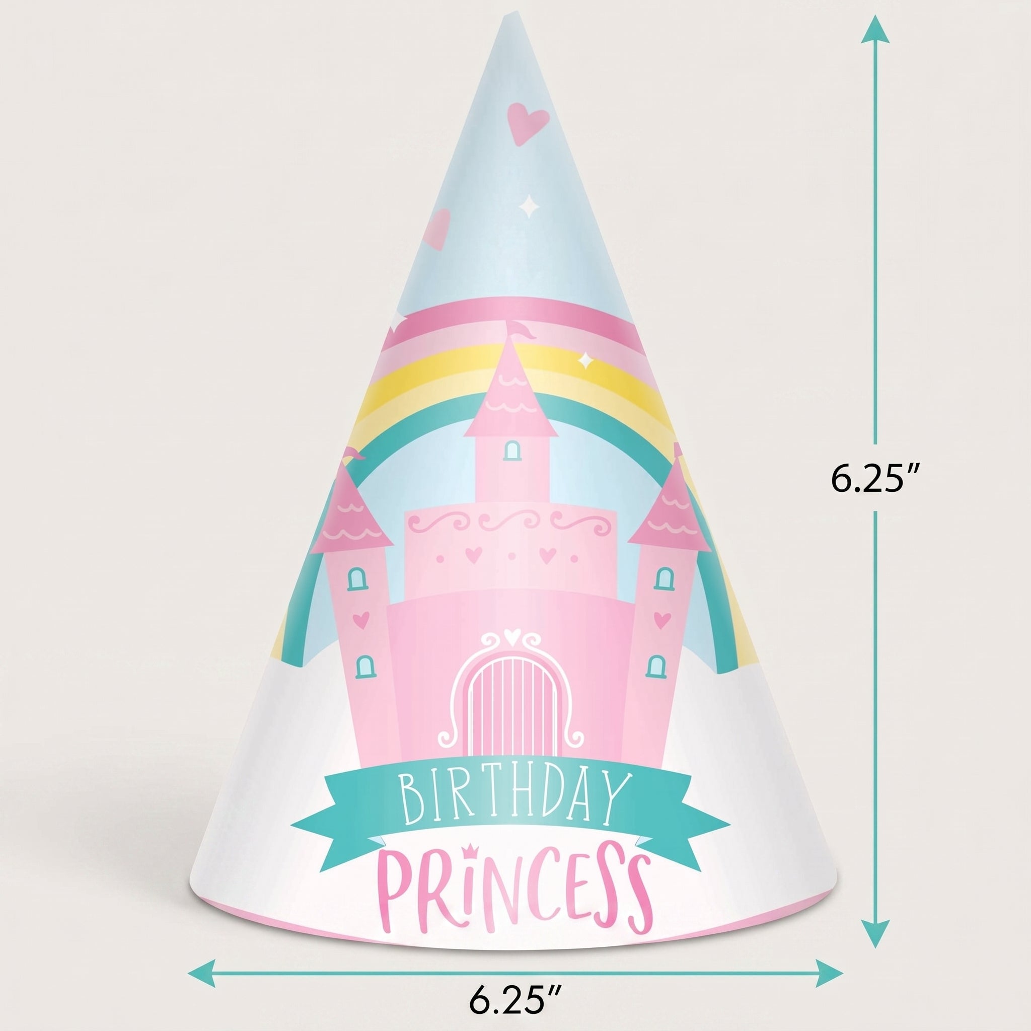 Princess Castle Cone Birthday Hat