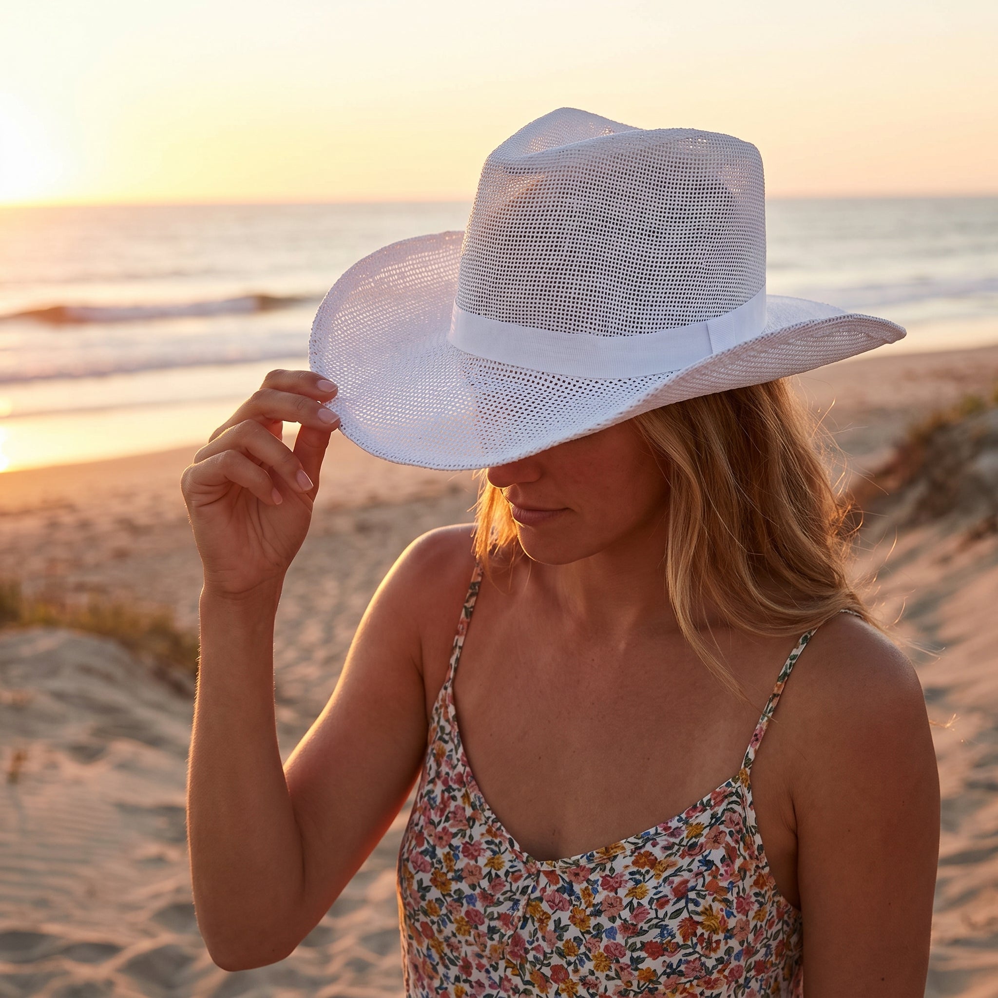 Classic White Straw Cowboy Hat
