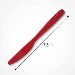 Bold Red Plastic Knives - Pack of 20 - 7.5 in.