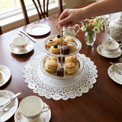 Elegant White Round Paper Doilies - 14.5" (8-Pack)