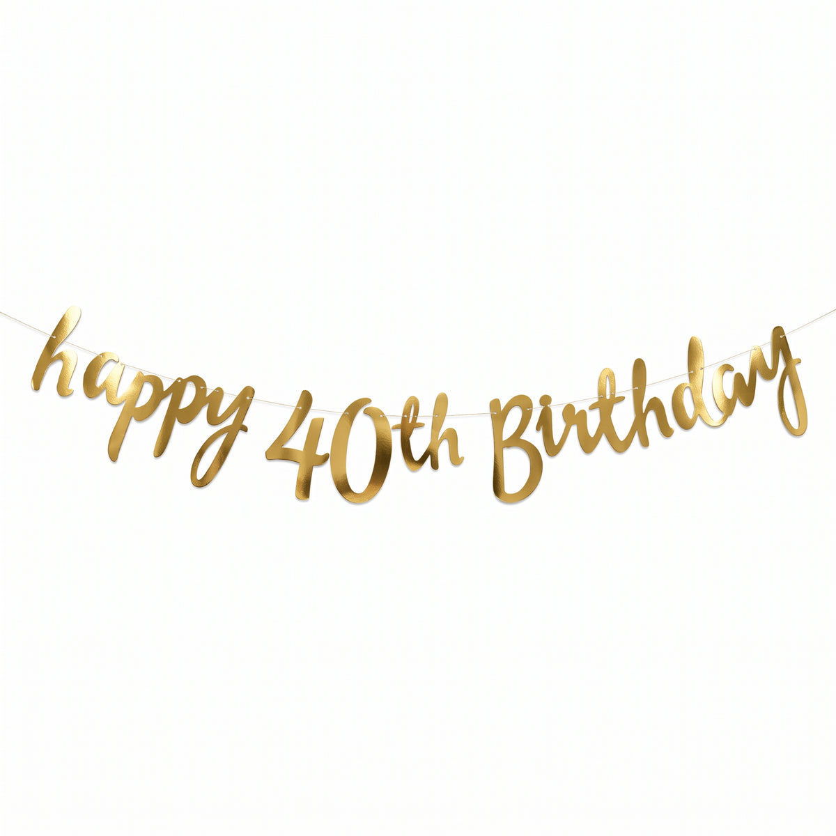 Golden Age 40th Birthday Letter Banner Decoration