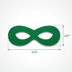 Festive Green Superhero Domino Mask